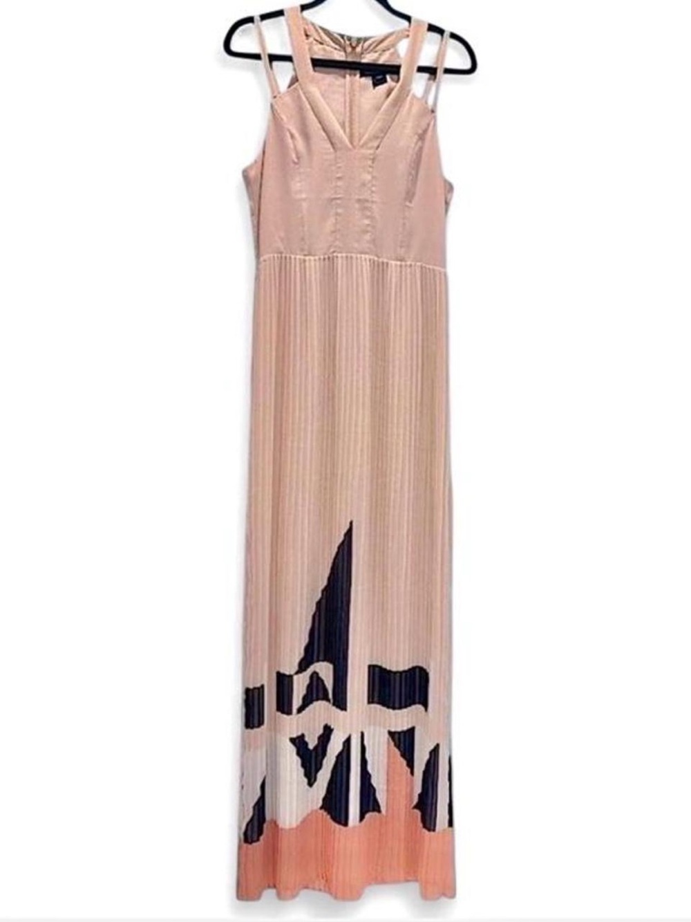 French Connection Blush Marquee Parade Capri Maxi wedding guest dress